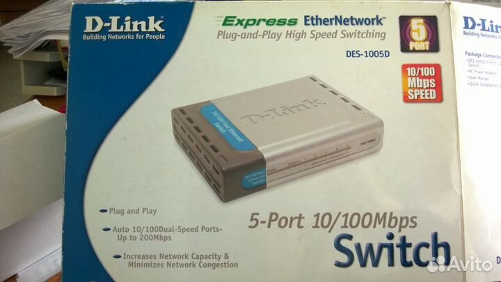 Коммутатор D Link DES-1005D