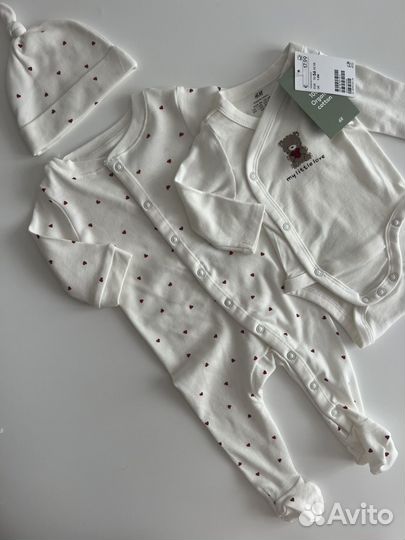 Комплект H&M для новорожденного 56 62 68