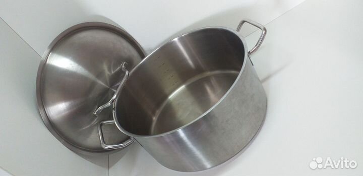 Кастрюля С крышкой 10 Л, нержавеющая сталь horeca