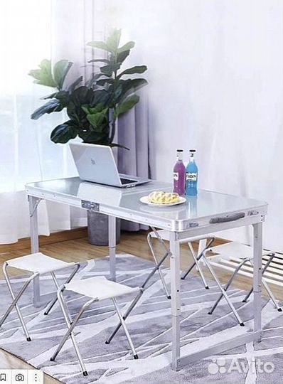 Складные туристические стол и стулья(4)