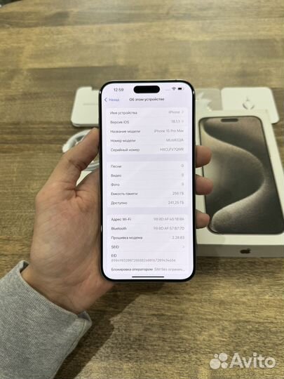 iPhone 15 Pro Max Natural Titanium 256gb,sim+esim