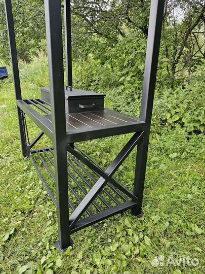 Мангал с крышей лофт