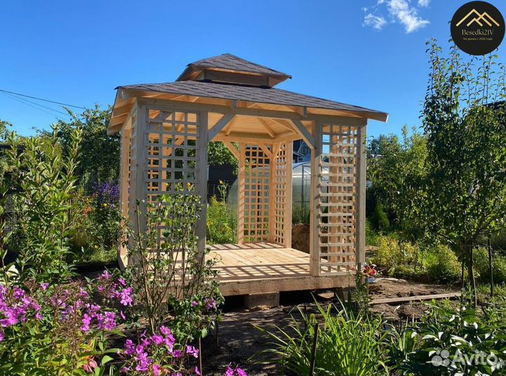 Беседка деревянная с гарантией
