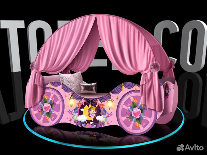 Детская кровать карета для девочки