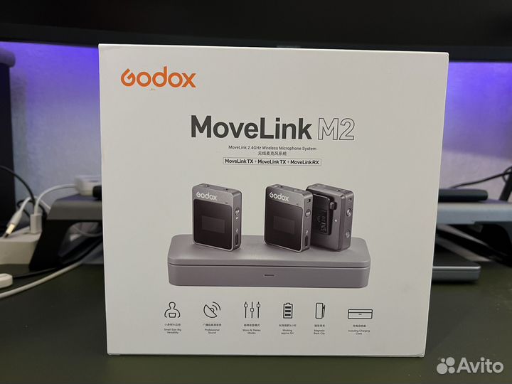 Петличный микрофон godox movelink m2