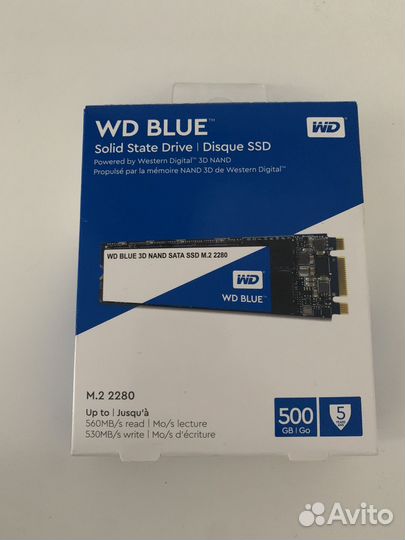 SSD накопитель WD Blue 500GB M.2 SATA