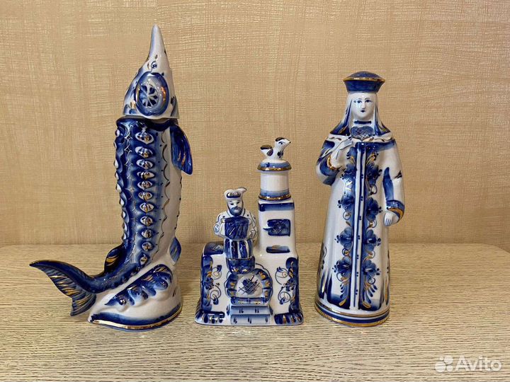 Гжель Штоф в золоте