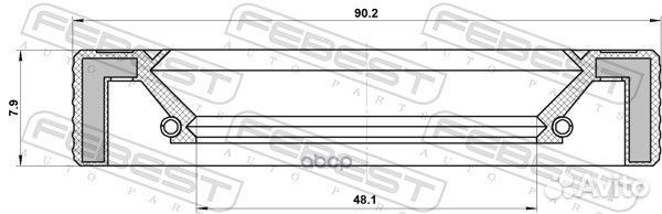 Сальник разд. коробки 49.6x90x8 Land Rover