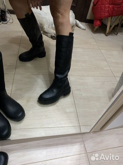 Сапоги кожаные женские 37