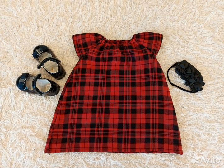 Платье, туфли, повязка для девочки