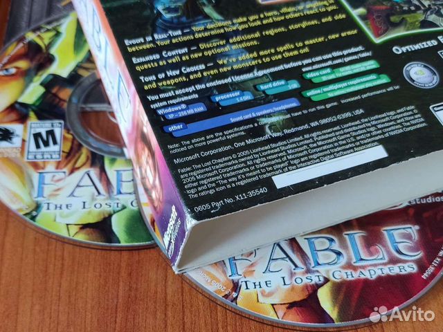 Игра Fable коробка рарирет 2005 USA коллекционное