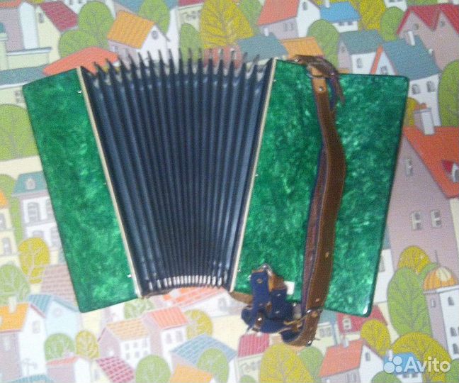 Аккордеон юность 1/2 2/4 голубые меха