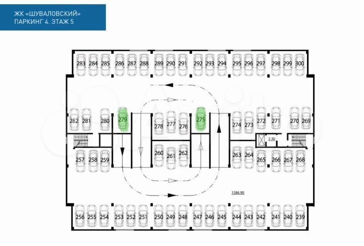 Машиноместо, 18 м²