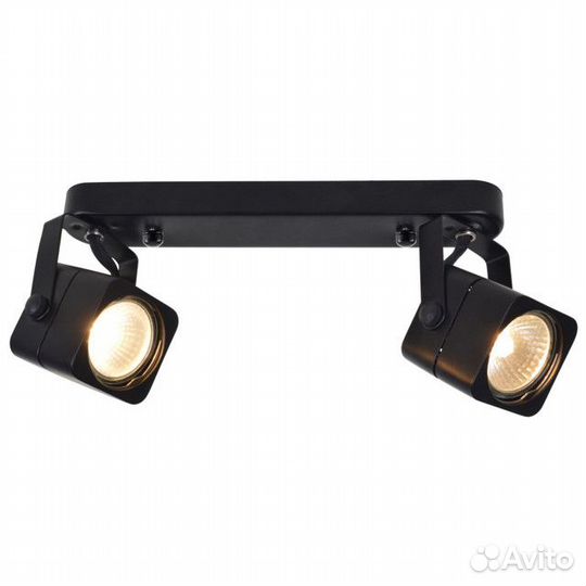 Спот lamplandia Mushu black 2х40Вт GU10 металл чер