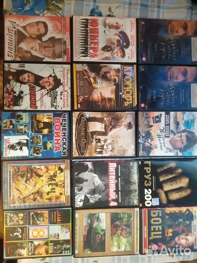 Диски Dvd фильмы жанры разные(цена за все 250шт.)