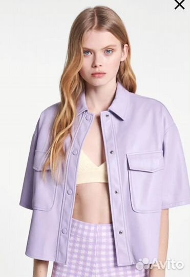 Bershka кожаная рубашка