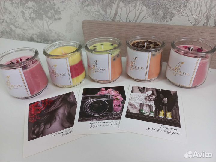 Свечи соевые в банке ручная работа