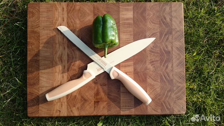 Массивная разделочная доска из торцевых спилов