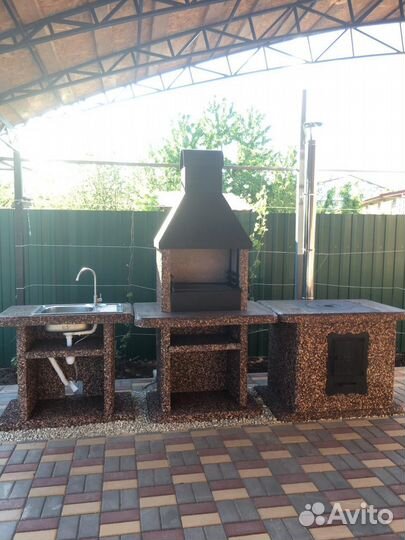Модульный комплекс барбекю, печь под казан,гриль