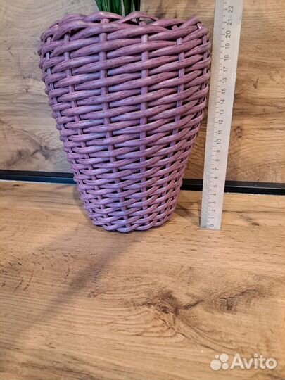 Кашпо плетеное