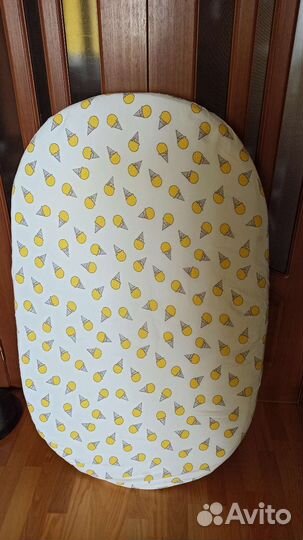 Простынь на резинке на овальный матрас