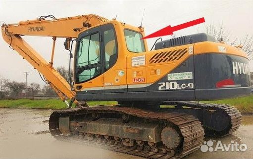 Hyundai R 210/260/330lc/450 lc-9s Стекло заднее