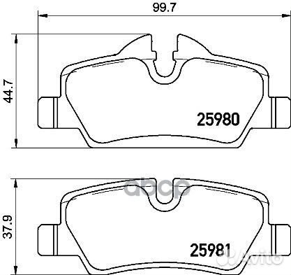 Колодки тормозные дисковые зад P 06 090 P06