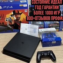 Sony playstation 4 1tb + 1000 игр, год гарантии