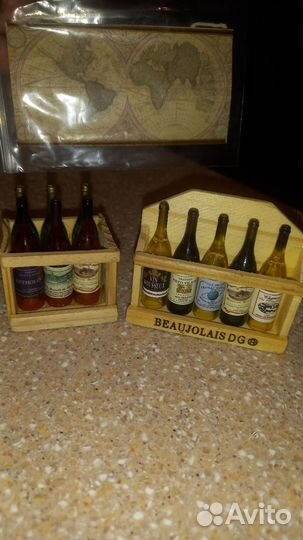 Новые миниатюры бутылочек И карта