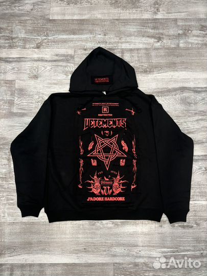 В наличии Vetements hardcore patch red худи