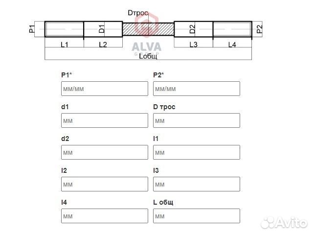 Трос на автоподъемник (пр-во и доставка из Москвы)