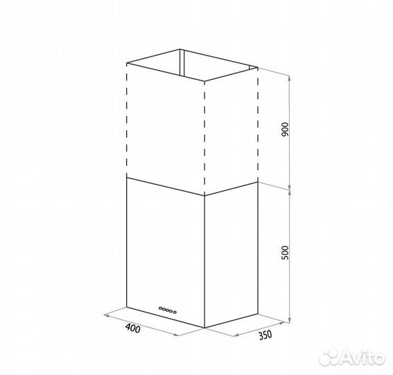 Кухонная вытяжка homsair phlox Push 40 белый