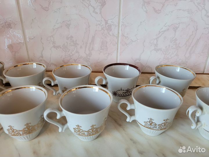 Чайные кофейные фарфор чашки СССР