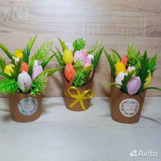 Тюльпаны из мыла ручной работы