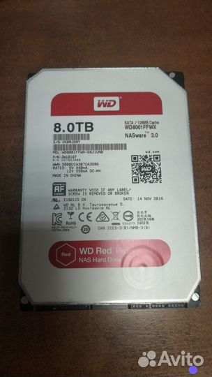 Жесткий диск HDD 8 тб WD Red Pro