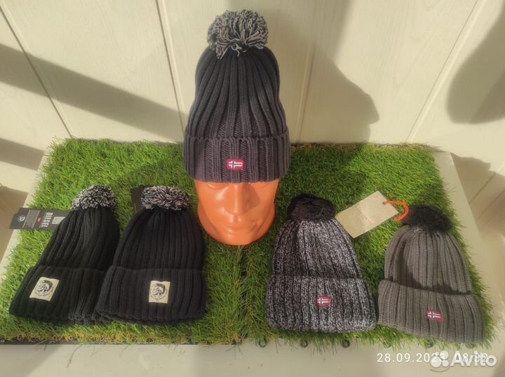 Шапка Napapijri Вязаная Люкс Качества