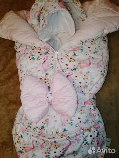 Конверт на выписку для девочки демисезонный