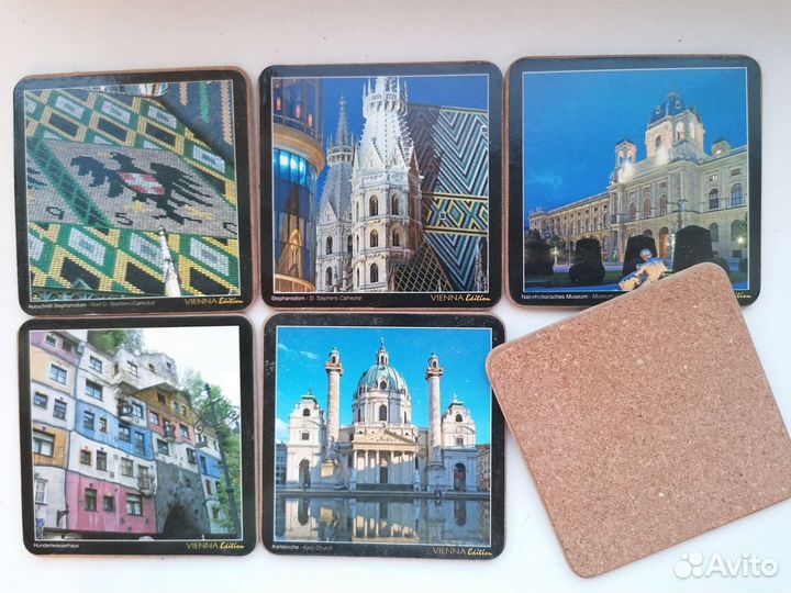 Пробковая подставка. Вена.набор 6шт