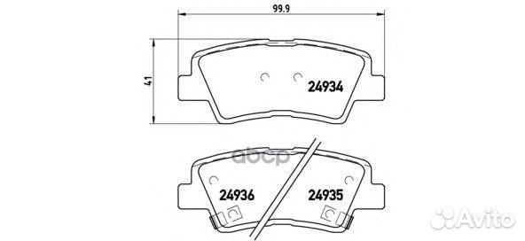 Колодки тормозные дисковые зад P30047 Brembo
