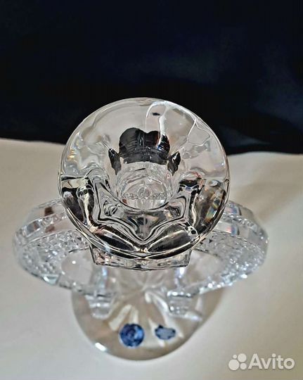 Хрустальный подсвечник подкова