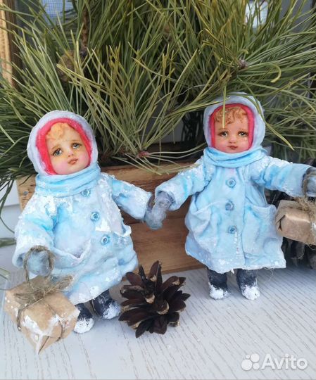 Ватные елочные игрушки новые