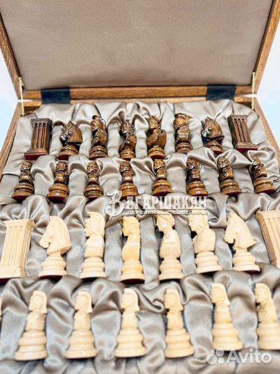 Греческие Шахматы ручной работы из дуба