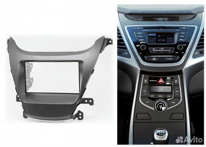 Рамка для 2 din магнитолы Элантра мд рест, новая