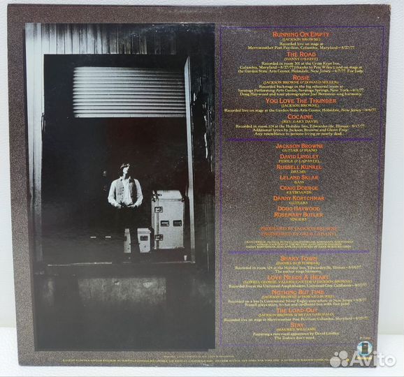 Jackson Browne - Running On Empty LP, NM