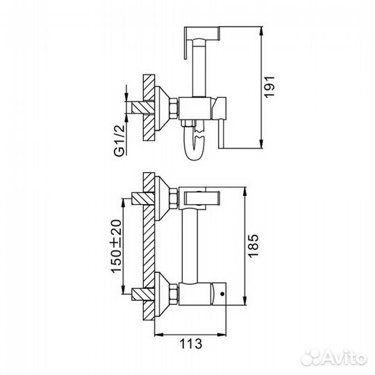 Гигиенический душ со смесителем Splenka S99.51.07