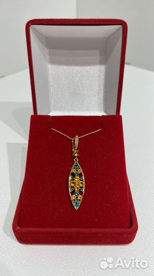 Кулон,Золото,585,Фианит