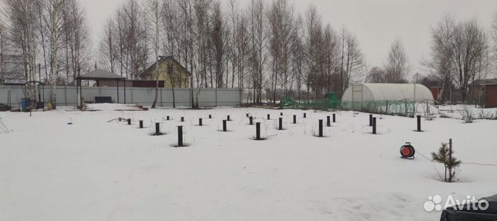 Винтовые сваи с монтажом