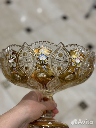 Ваза для фруктов богемия хрусталь (оригинал )