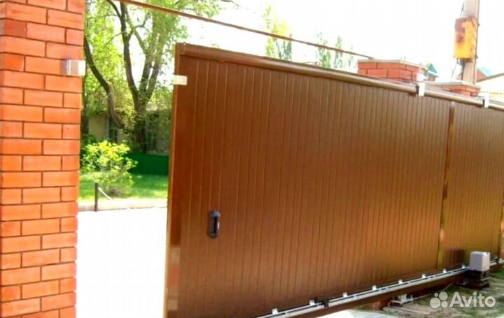 Ворота откатные металлические прочные
