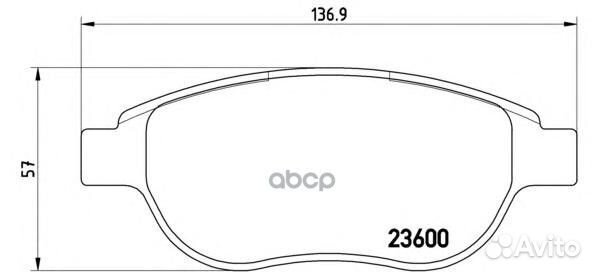 Колодки тормозные дисковые перед P61068 Brembo
